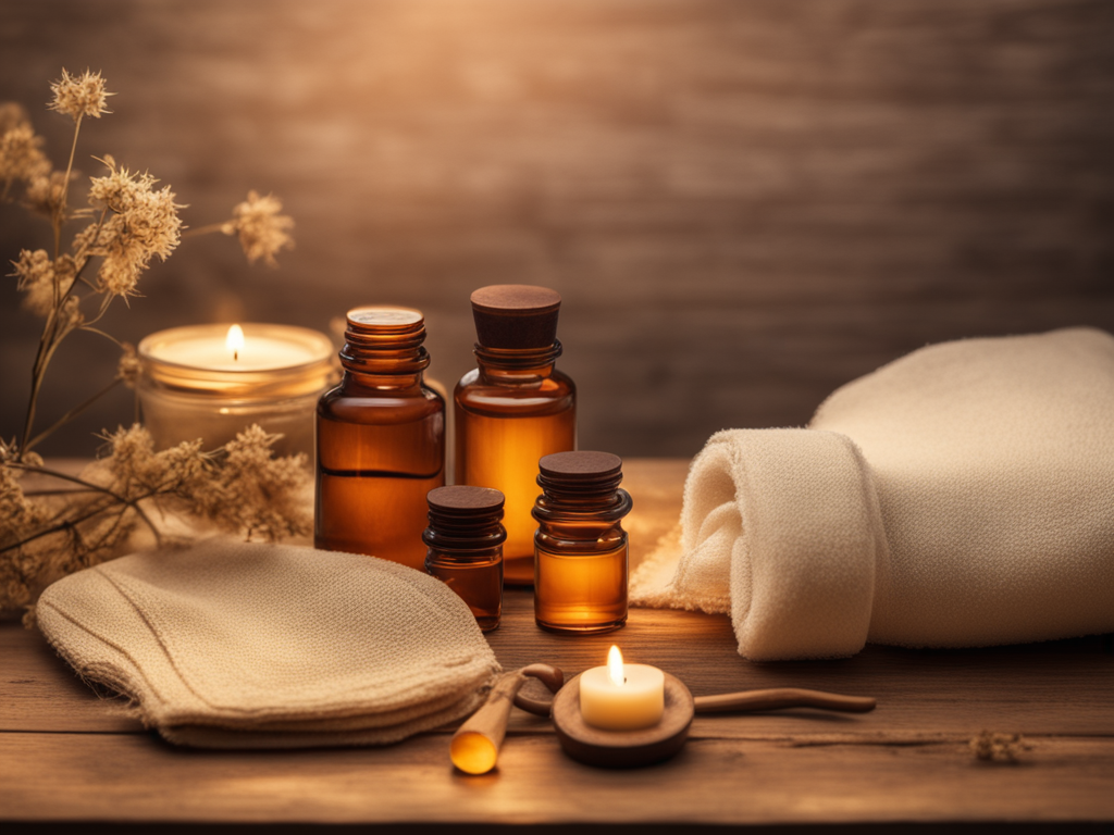 통증 치료를 상징하는 온열 및 한방 관리 이미지